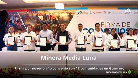 Minera Media Luna firma por noveno año convenio con 12 comunidades en Guerrero