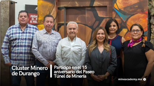 Clúster Minero de Durango participa en el 15 aniversario del Paseo Túnel de Minería