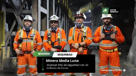 Minera Media Luna alcanza 20 millones de horas sin lesiones con pérdida de tiempo